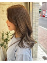 キャンバスアニュー 川崎(canvas anew.) ロングヘア アッシュ オリーブベージュ/川崎