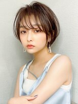 ラルユー 金山(LallYou)&nbsp;耳かけショートボブ似合わせカット30代40代チェリーブラウン