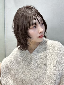 ロンドプロフィール 浦和(Lond profil) フェイスレイヤーカット顔まわり前髪矯正オリーブベージュharuhi
