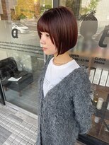 ナット(Nat)&nbsp;前下がりボブ×レッドオレンジ