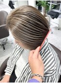 くびれショートボブ40代50代グレイカラー白髪染め白髪ぼかし