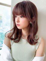 アフロート エル 大阪(AFLOAT L)&nbsp;ミディアムレイヤーと前髪パーマで横顔美人！20代30代