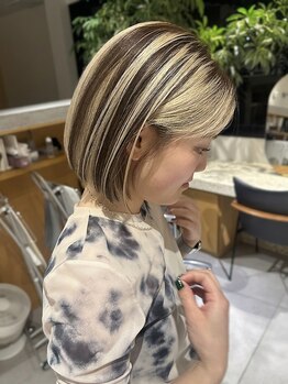 スリー(three.)の写真/ご要望や雰囲気に合わせたトレンドstyleに！ハイトーン/インナーカラー/ハイライトは【three.】にお任せ♪