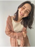 【MILK/MURIEL macoto】ココアブラウンカラー　ミディパーマ