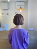 ウル艶ボブ/ベージュピンク/フレンチカジュアル/内巻き