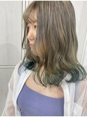 マッシュくびれヘアビタミンカラー着物ヘアメルティカラー