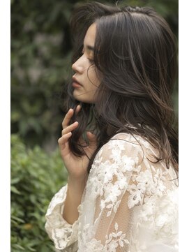 オークヘア 福間店(OAK hair calme) センターパート大人かわいいかきあげ前髪