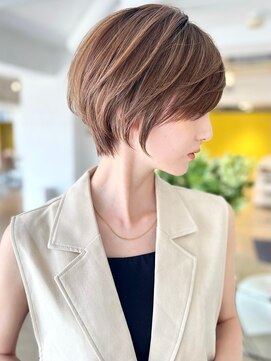 ロンドエニカ 大宮(Lond enika) 切りっぱなしボブエアリーロング美髪ピンクブラウン[大宮]