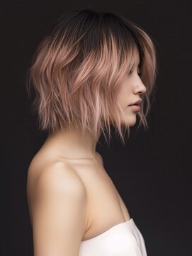 アルトリスト(Altruist Aging×HAIR&SPA) ★ダークアッシュ大人ガーリーボブ着物ミディアムレイヤーカット