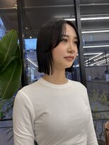 サンド 大阪梅田(sand)&nbsp;@eri_sand_ ボブルフ/黒髪/ネビージュ/小顔/ワンレン/大阪梅田