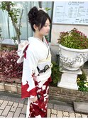 成人式スタイルカールアップ