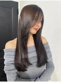 桑名グレージュベージュカラー顔まわりレイヤーカット髪質改善