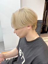 ネオリーブ クーロ メゾン 横浜(Neolive curro Maison)&nbsp;ハイトーン×韓国風センターパート【メンズ】