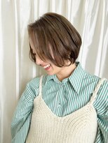 ハピネス 王寺店(Happiness) 前髪なし マロンベージュ ショートボブ 30代40代50代