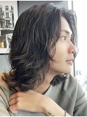 渋谷スパイラルパーマニュアンスパーマメンズボブウルフカット