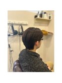 ツーブロック、アッシュブラウン♪
