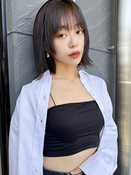 ミンクス 銀座店(MINX) 【MINX】くびれヘア＋くすみベージュハイライトカラー_銀座