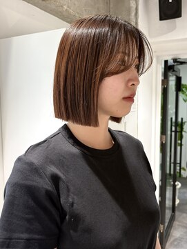 ヨーク(YOKE) 【YOKE】タッセルボブ切りっぱなし顔周りレイヤー縮毛矯正