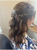 ハーフアップ