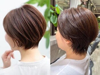 パーチェヘアー(pace hair)の写真/【栄/矢場町徒歩5分】髪に優しい《pace》のグレイカラー。大人女性に嬉しい、艶やかで美しい髪色に！