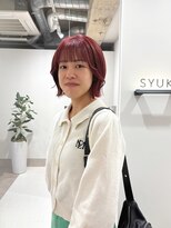 シュク 高円寺(SYUK)&nbsp;ブリーチ/カシス/チェリーレッド/ボブ【青木】SYUK高円寺