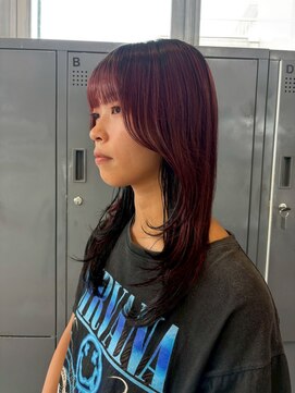 ゲーム 下北沢(GAME) ダブルカラー/大人レイヤー/ミルクティーベージュ/ウルフ/下北沢