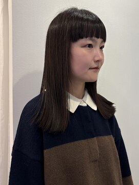 ぱつっと　似合わせ　前髪カット　艶髪　梅田　中津