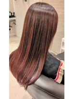 ゼル イオンタウン名西(ZELE)&nbsp;上品な華やかさ×深みカシスブラウン/大人ストレートロング