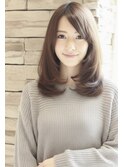 30代40代大人可愛いセミロング　ミディアム