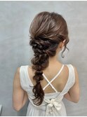 【ローポニーテール】結婚式/銀座/ヘアセット/カチモリ/アレンジ
