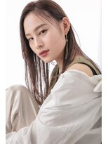 アンジュール 鹿児島中央店(UNJOUR.) 韓国風◎レイヤーロング シルキーピンクベージュ