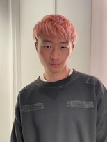 ブロック ジャポン(bloc japon) コーラルピンクカラー ハイトーン メンズショート/池田佑輔