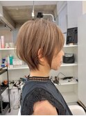大分美容室ショートボブ顔周りレイヤーカット髪質改善カラー
