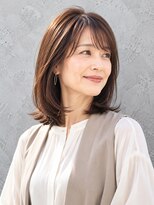 ヘアールームノエル(Hair room Noel)&nbsp;若見え×-5歳×エイジング×レイヤーミディアム×白髪ぼかし