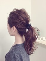 ヘアーセットサロン ピンキー(Hairset Salon Pinky) Pinky☆ナチュラルウェーブポニー