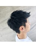 束感メンズショートウルフアップバング