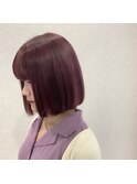 前下がりボブ/パールピンク