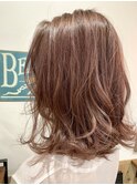 Norm横浜 ブリーチなしダブルカラー ピンクベージュ