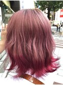 パールピンク 裾カラーピンクレッド