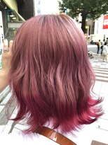 ルイス(L'wis)&nbsp;パールピンク 裾カラーピンクレッド