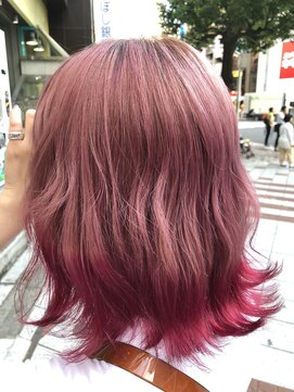 ルイス(L'wis) パールピンク 裾カラーピンクレッド