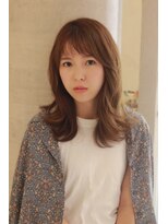 ヘアスピリッツアンクス(Hair Spirit anx) 韓国っぽ外ハネミディ