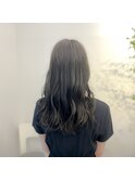 【透明感暗髪グレイアッシュ】うるさらロング。【白子】