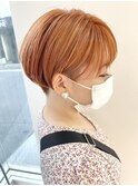 ツーブロック＆オレンジハンサムショート