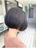 斜めバング/ショートボブカット/マチルダボブ/前髪縮毛矯正