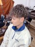 【人気No3】、men'scut＋波パーマ12500円