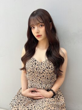 オズ 郡山桑野店(OZ) ベージュグレー黒髪レイヤーくびれヘア小顔10代20代30代40代