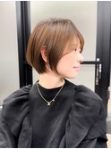 20代30代40代50代/丸みショート/クビレ/前髪あり/表参道
