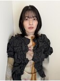 小顔前髪顔周りレイヤー×グレージュカラー デザインカラー