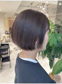 ストレート/ボブ/くすみブラウン